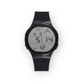 Reloj digital LOTO COMPANY ZYRVANO 2604 con correa de silicona negra y pantalla LCD redonda