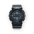 Reloj LOTO COMPANY EXTREME / 2399 negro con doble pantalla analógica y digital, resistente a golpes y agua 30m.