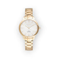 Reloj LOTO COMPANY IROK 31109 dorado con esfera blanca minimalista, correa de eslabones metálicos y movimiento japonés
