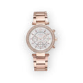 Reloj de mujer LOTO COMPANY SYRO 31106 en tono oro rosa con bisel de cristales y esfera multifunción elegante.