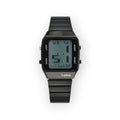 Reloj digital LOTO COMPANY POLARIS / 2541 negro con caja cuadrada y correa de eslabones, pantalla LCD retro.