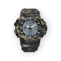 Reloj deportivo LOTO COMPANY NEMESIS 2569 con diseño de camuflaje, pantalla híbrida analógica-digital y correa de resina