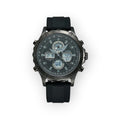 Reloj táctico LOTO COMPANY STROM / 2548 analógico-digital negro con correa de silicona y diseño industrial robusto.