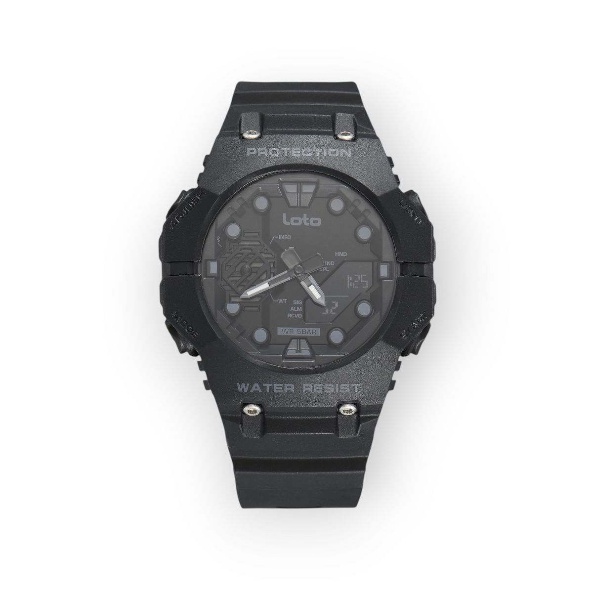 Reloj LOTO COMPANY Talvor 2583 analógico y digital de color negro con diseño deportivo resistente al agua
