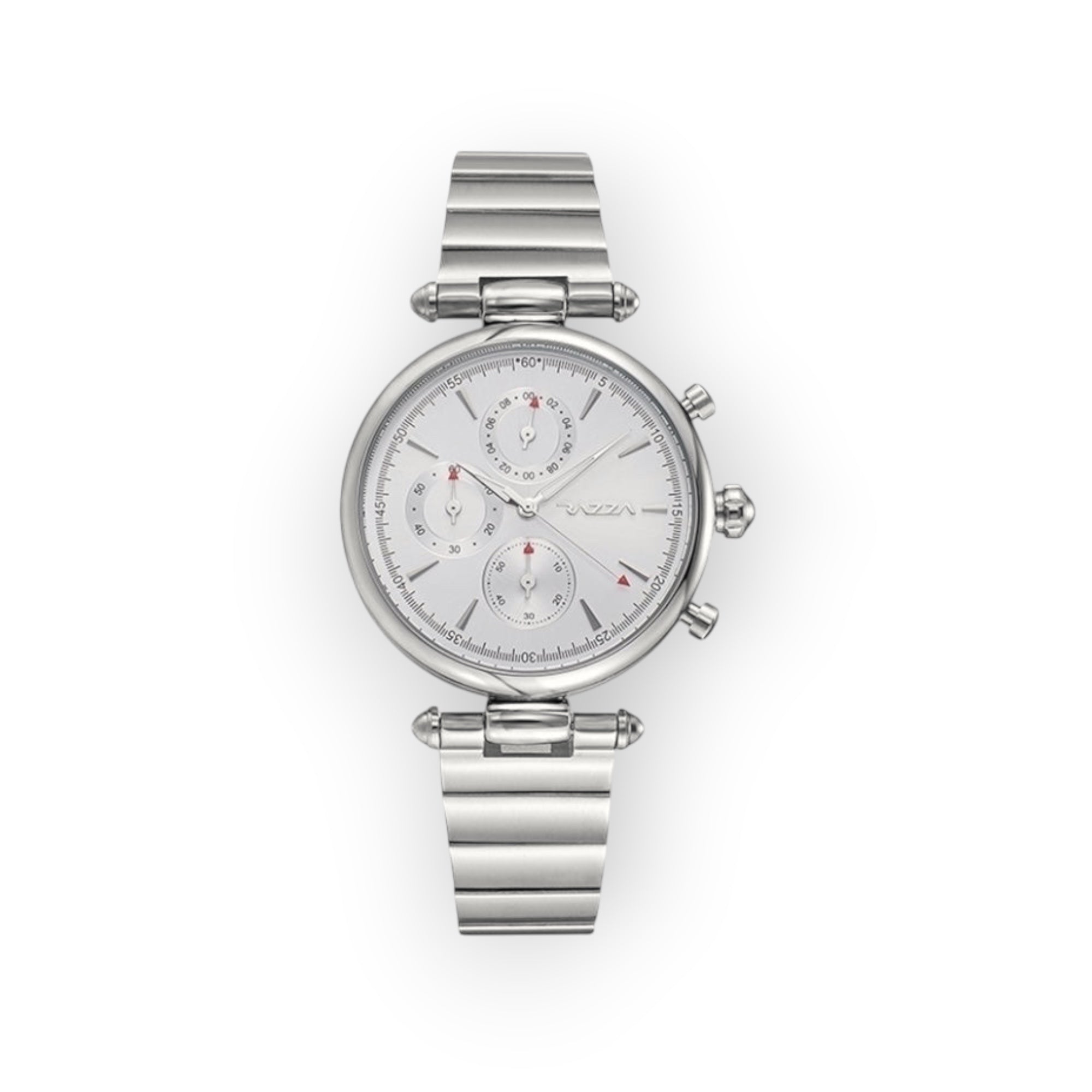 Reloj de pulsera LOTO COMPANY ZENIQ 31105 plateado en acero inoxidable con esfera multifunción y diseño elegante.