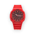 Reloj LOTO COMPANY TACTICAL / 2400 rojo de resina con doble pantalla analógica y digital, resistente al agua.
